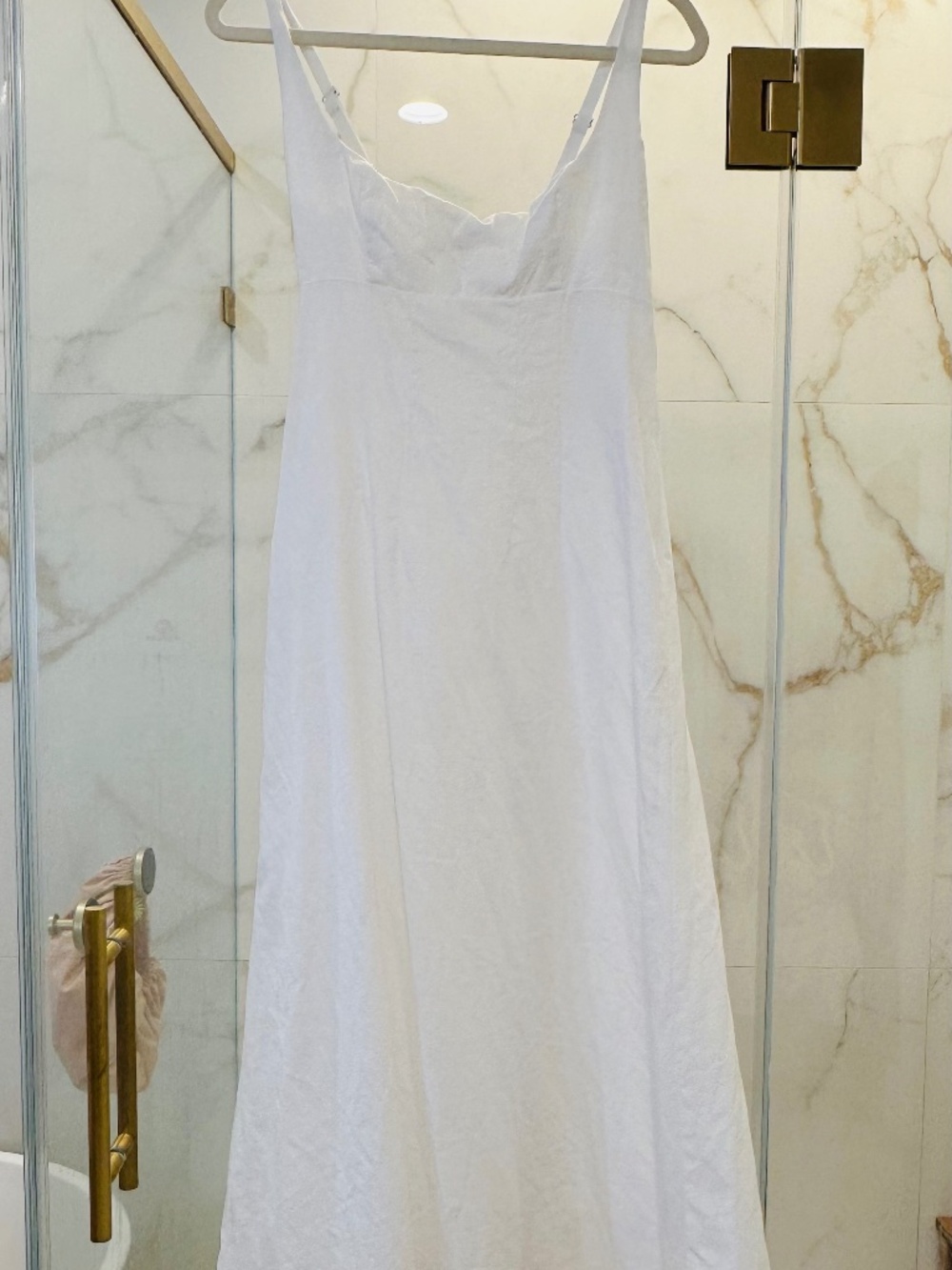 Reformation Sabine Linen Dress Ivory - Size 8